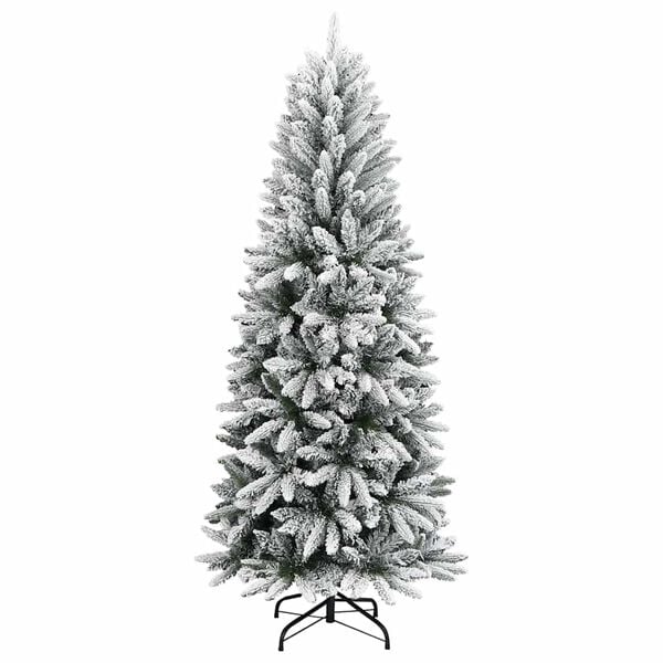 vidaXL Artificial Christmas Tree with 300 LEDs with Stand White 210 cm