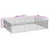 vidaXL Dog Kennel Silver 6 m&sup2; Steel