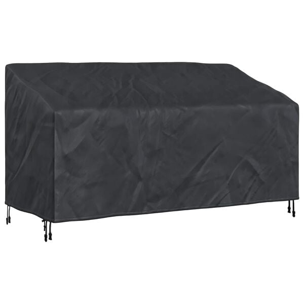 vidaXL Garden Bench Cover Black 185 x 85 x 65 / 94 cm 210D Oxford Fbric