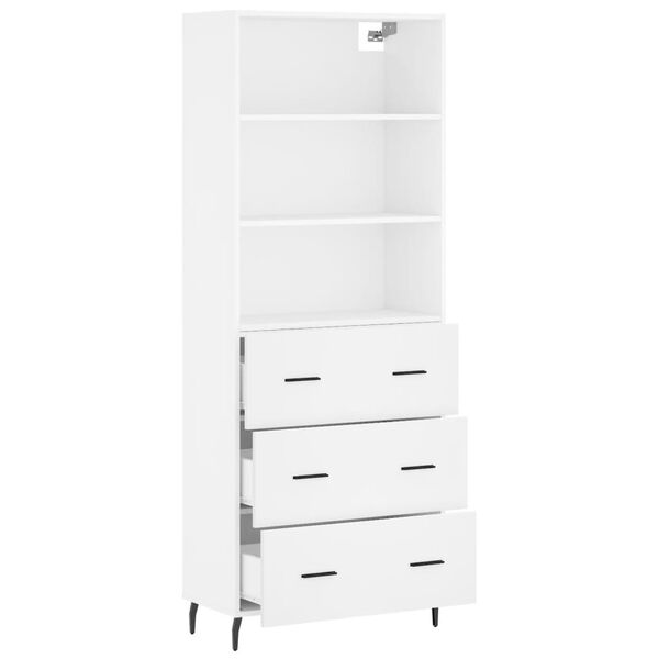 vidaXL Highboard White 69.5x34x180 cm Engineered Wood