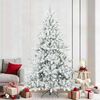 vidaXL Artificial Hinged Christmas Tree White 240 cm PVC and Steel