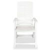 vidaXL Reclining Garden Chairs 4 pcs Plastic White