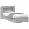 vidaXL Bed Frame with Storage Grey Sonoma 100 x 200 cm Engineered Wood