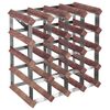 vidaXL Wine Rack for 20 Bottles Brown Solid Wood Pine