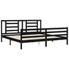 vidaXL Bed Frame without Mattress Black 200x200 cm Solid Wood