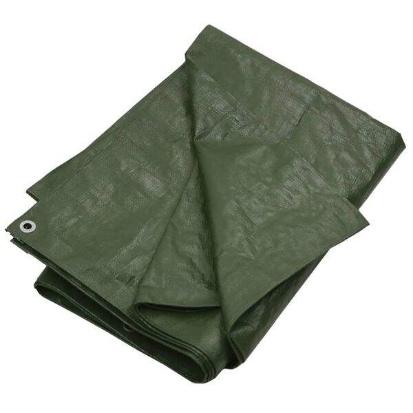 vidaXL Tarpaulin 180 g/m&sup2; 8x8 m Green HDPE