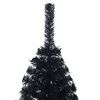 vidaXL Artificial Pre-lit Christmas Tree Black 150 cm PVC