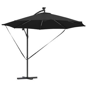 vidaXL Umbrella 294 x 294 x 248 cm Polyester and Aluminium Black