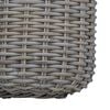 vidaXL Planter Basket with Storage 2 pcs Grey Lacak Rattan