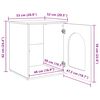 vidaXL Cat House Gloss White 53 x 52 x 62 cm Engineered Wood