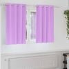 vidaXL Blackout Curtains with Rings 2 pcs Purple 140 x 140 cm
