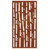 vidaXL Garden Wall Decoration 105x55 cm Corten Steel Bamboo Design