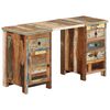 vidaXL Pedestal Desk Solid Wood Reclaimed 140x50x77 cm