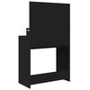 vidaXL Bedroom Dressing Tables with Drawer Black 80 x 39.6 x 135 cm