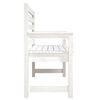 vidaXL Garden Bench White 109x48x91.5 cm Solid Wood Pine