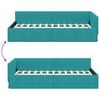vidaXL Corner Bed Frame Turquoise 100 cm x 200 cm Velvet