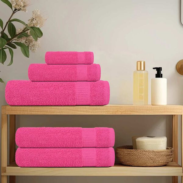 vidaXL Towels "FROGN" 2 pcs Pink 100x200 cm 360 gsm