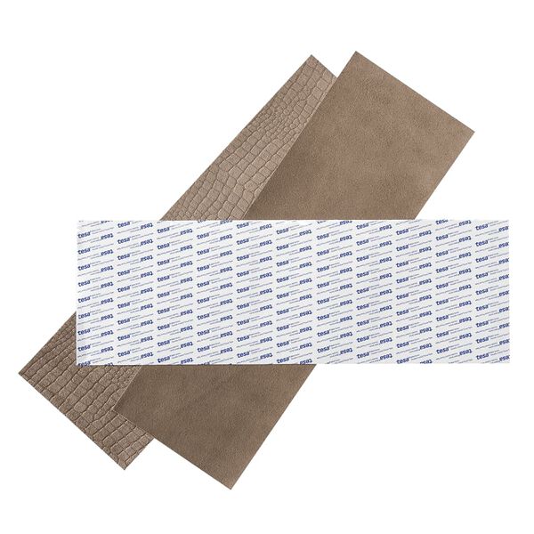 WallArt Leather Tiles Stubbs Smokey Taupe 16 pcs