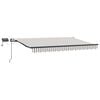 vidaXL Retractable Awning Light Grey and White 600 x 350 cm
