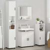vidaXL Bathroom Furniture Set 4 pcs White Engineered wood & Metal