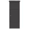 vidaXL Parcel Drop Box with Storage Black 44.5 x 29 x 110.5 cm Steel