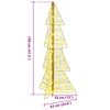 vidaXL Christmas Tree with 100 LEDs Warm White 120 cm PET