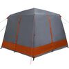 vidaXL Cabin Tent with Roof Grey and Orange 333 x 317 x 194 cm