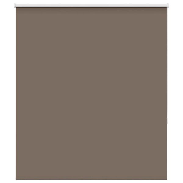 vidaXL Roller Blind Blackout Coffee 140x130 cm Fabric Width 136.6 cm Polyester