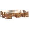 vidaXL Outdoor Sofa Set 10 pcs Natural