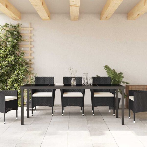 vidaXL Garden Table Black 200 x 80 x 73 cm Metal