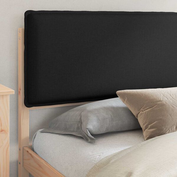 vidaXL Bed Frame with Upholstered Headboard Black 180 x 200 cm