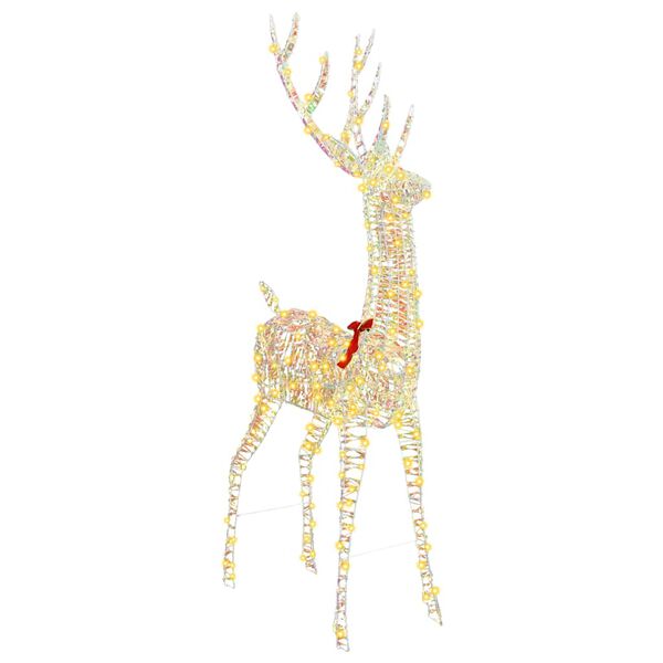 vidaXL 3D Reindeer with 250 LEDs Warm white 180 cm PET