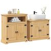 vidaXL 2 Piece Bathroom Furniture Set Corona Solid Wood Pine