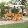 vidaXL Garden Dining Set Folding 7 pcs Brown Solid acacia wood
