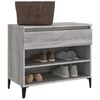 vidaXL Shoe Cabinet Grey Sonoma 70x36x60 cm Engineered Wood