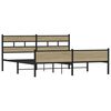 vidaXL Metal Bed Frame without Mattress Sonoma Oak 200x200 cm