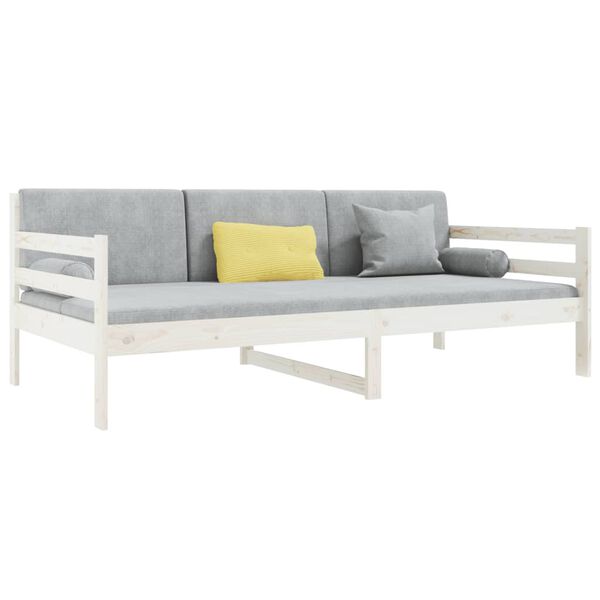 vidaXL Day Bed without Mattress White 80x200cm Solid Wood Pine