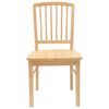 vidaXL Dining Chairs 2 pcs Natural 50 x 52.5 x 91 cm Solid Rubber Wood