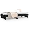 vidaXL Pull-out Day Bed without Mattress Black 2x(100x200) cm
