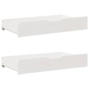 vidaXL Under-Bed Drawers 2 pcs White 95x55x17 cm Solid Wood Pine