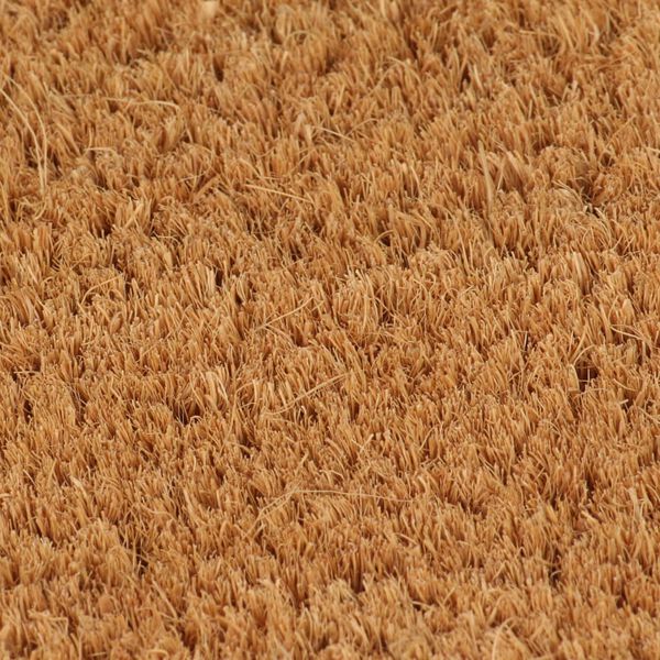 vidaXL Door Mat Natural Half Round 50x80 cm Tufted Coir