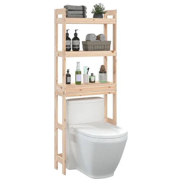 vidaXL Toilet Rack 63x26x171 cm Solid Wood Pine