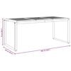 vidaXL Garden Dining Table Grey 180 x 90 x 75 cm Solid Acacia Wood
