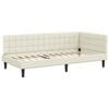 vidaXL Corner Bed Frame with Headboard Cream 90 cm x 200 cm Velvet