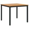 vidaXL Outdoor Tables Natural and black 90 x 90 x 75 cm