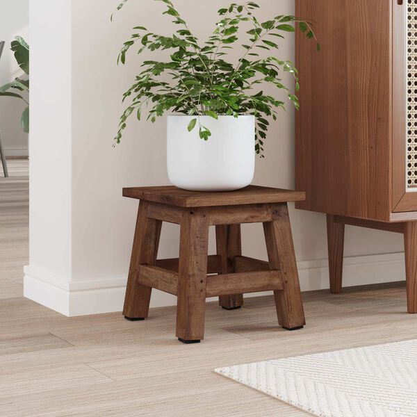 vidaXL Stool Natural 26 x 26 x 26 cm Mahogany Wood
