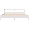 vidaXL Bed Frame without Mattress White 200x200 cm Solid Wood Pine