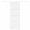 vidaXL Sliding Door White 78 x 202 cm Solid Pine Wood