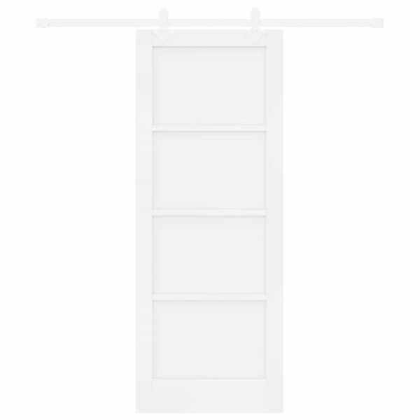 vidaXL Sliding Door White 78 x 202 cm Solid Pine Wood