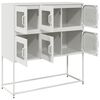 vidaXL Sideboard White 100.5x39x107 cm Cold-rolled Steel